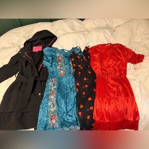 Betsey Johnson Black and Pink Jacket and dresses